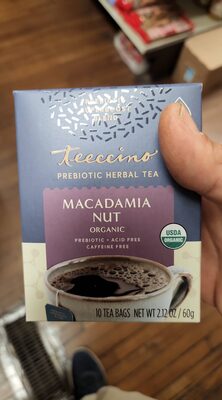 Macadamia Nut Prebiotic Herbal Tea Bags, Macadamia Nut