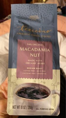 Medium Roast Macadamia Nut Prebiotic Herbal Coffee, Macadamia Nut