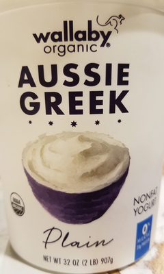 Plain Organic Aussie Greek Style Nonfat Yogurt, Plain