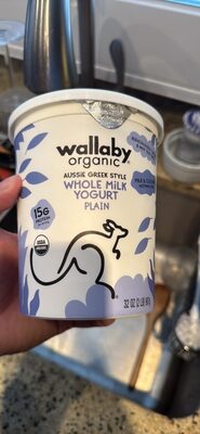 Plain Organic Aussie Greek Style Whole Milk Yogurt, Plain