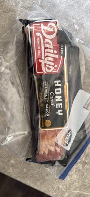 Honey Cured Thick Cut Bacon, Honey Cured