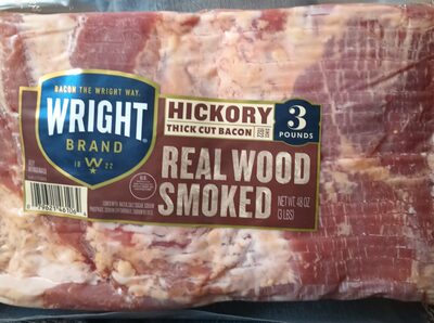 Hickory Real Wood Smoked Thick Bacon, Hickory