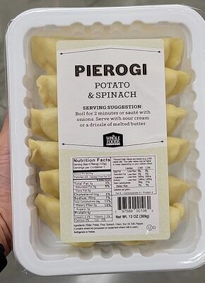 Potato And Spinach Pierogi, Potato; Spinach