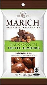 Milk Chocolate Toffee Almonds, Milk Chocolate Toffee
