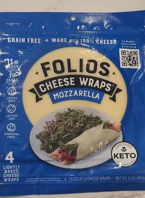 Mozzarella Lightly Baked Cheese Wraps, Mozzarella