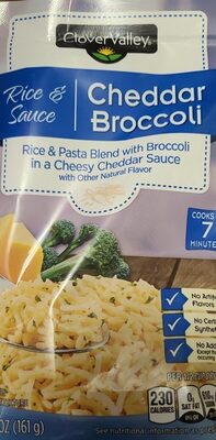 Cheddar Broccoli Rice & Pasta Blend With Broccoli In A Cheesy Cheddar Sauce, Cheddar Broccoli