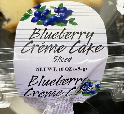 Blueberry Creme Cake Sliced, Blueberry