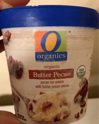 Organic Pecan Ice Cream With Butter Pecan Pieces, Butter Pecan