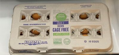 Grade A Cage Free Large Brown Eggs