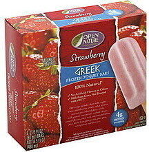 Strawberry Flavored Greek Frozen Yogurt Bars, Strawberry