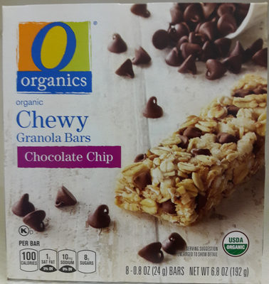 Chocolate Chip Organic Chewy Granola Bars, Chocolate Chip