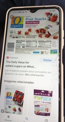 Organic Fruit Snacks, Mixed Berry