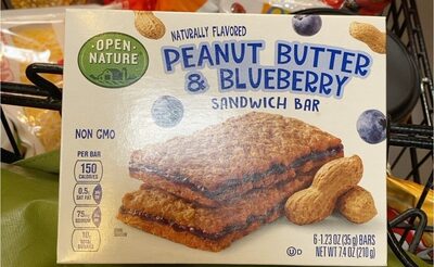 Peanut Butter & Blueberry Flavored Sandwich Bars, Peanut Butter & Blueberry