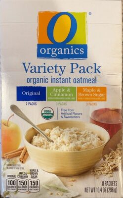 Original, Apple & Cinnamon, Maple & Brown Sugar Organic Instant Oatmeal Variety Pack, Original, Apple & Cinnamon, Maple & Brown Sugar