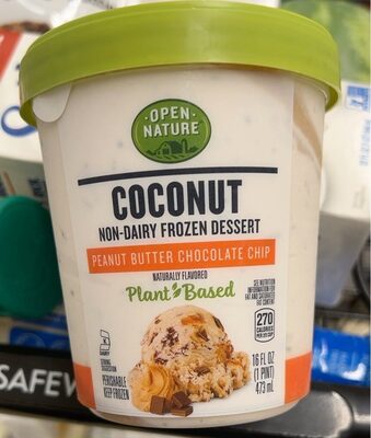 Peanut Butter Chocolate Chip Flavored Plant Based Coconut Non-Dairy Frozen Dessert, Peanut Butter Chocolate Chip
