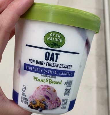 Blueberry Oatmeal Crumble Oat Non-Dairy Frozen Dessert, Blueberry Oatmeal Crumble