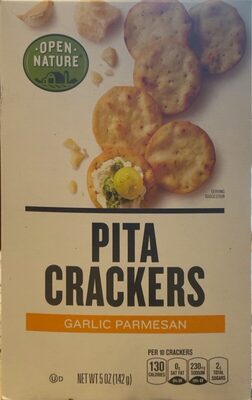 Garlic Parmesan Pita Crackers, Garlic Parmesan