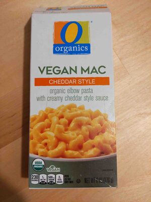 Cheddar Style Organic Elbow Pasta With Creamy Cheddar Style Sauce Vegan Mac, Cheddar Style