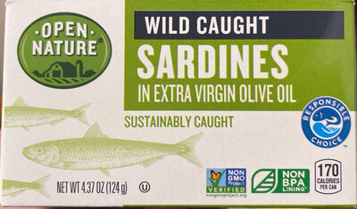 Wild Caught Sardines Sustainably Caught In Extra Virgin Olive Oil, Extra Virgin Olive Oil