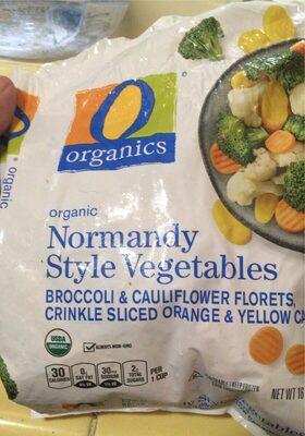 Normandy Style Vegetables Organic Broccoli & Cauliflower Florets, Crinkle Sliced Orange & Yellow Carrots, Normandy Style Vegetables