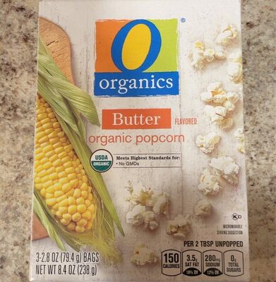 Butter Flavored Organic Popcorn, Butter