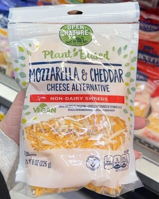 Mozzarella & Cheddar Plant Based Cheese Alternative, Mozzarella & Cheddar