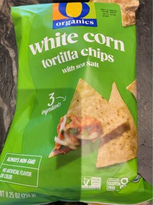White Corn Tortilla Chips With Sea Salt, White Corn With Sea Salt