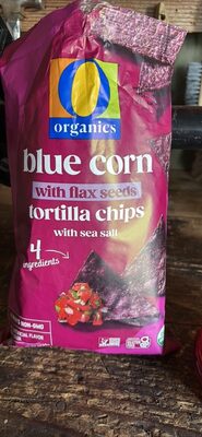 Blue Corn With Flax Seeds Tortilla Chips With Sea Salt, Blue Corn With Flax Seeds With Sea Salt