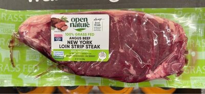 100% Grass Fed Angus Beef New York Loin Strip Steak