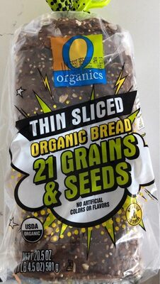 21 Grains & Seeds Thin Sliced Organic Bread, 21 Grains & Seeds