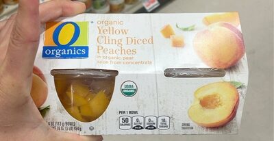 Organic Yellow Cling Diced Peaches In Fruit Juice, Fruit Juice