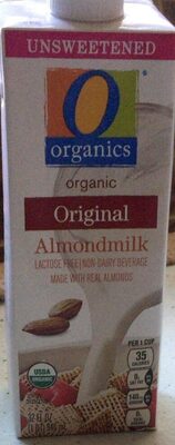 Unsweetened Original Organic Almondmilk, Unsweetened Original