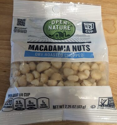 Dry Roasted Chopped Macadamia Nuts, Dry Roasted