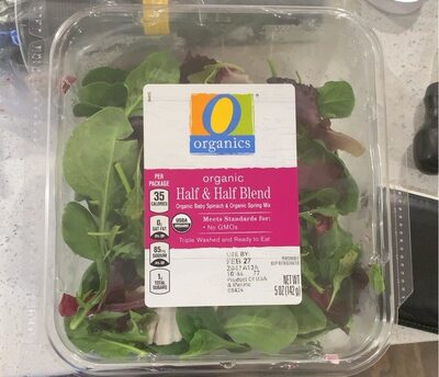 Half & Half Blend Baby Spinach & Spring Mix, Half & Half Blend