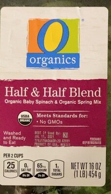 Half & Half Blend Baby Spinach & Spring Mix, Half & Half Blend