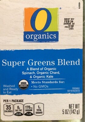Super Greens Blend Of Baby Spinach, Baby Chard & Baby Kale, Super Greens Blend