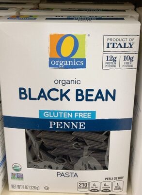 Organic Black Bean Gluten Free Pasta, Penne, Black Bean
