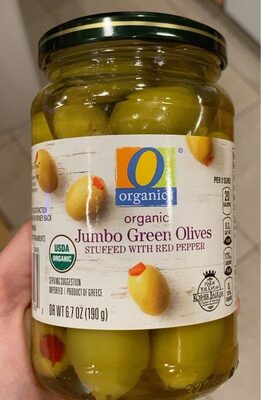 Organic Jumbo Green Olives, Organic