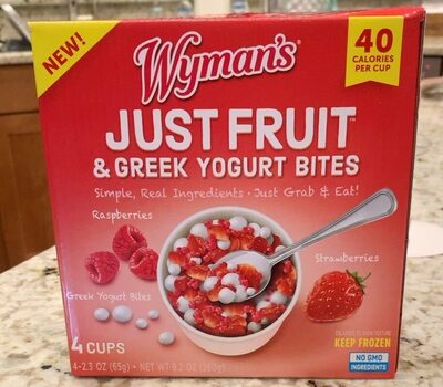 Just Fruit & Greek Yogurt Bites, Raspberries, Strawberries