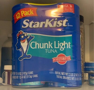 Chunk Light Tuna In Vegetable Oil, Chunk Light In Vegetable Oil