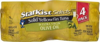 Solid Yellowfin Wild Tuna In Extra Virgin Olive Oil, Solid Yellowfin In Extra Virgin Olive Oil