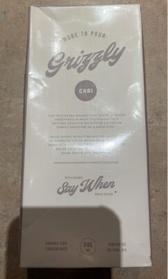 Grizzly Half-Sweet, Extra Spiced, Bold Organic Chai Concentrate, Grizzly