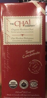 Rooibos Caffeine-Free Rooibos, Floral, Vanilla Notes Organic Chai Concentrate, Rooibos