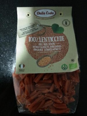100% Organic Red Lentil Pasta, Strozzapreti