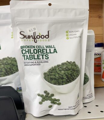 Detoxifying & Alkalizing Green Superfood Broken Cell Wall Chlorella Tablets