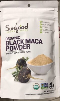 Raw Organic Black Maca Powder, Black Maca