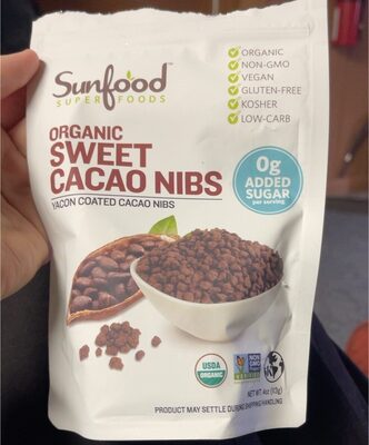 Sweet Organic Cacao Nibs, Sweet