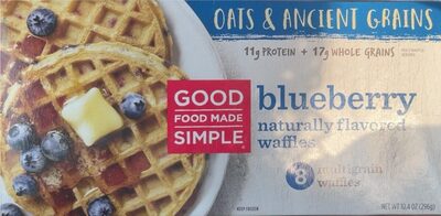Blueberry Flavored Multigrain Waffles, Blueberry