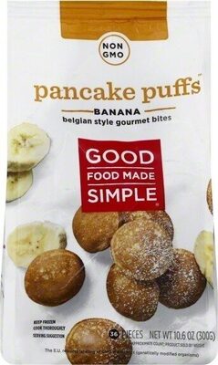 Banana Belgian Style Gourmet Bites Pancake Puffs, Banana Belgian Style
