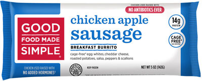 Chicken Apple Sausage Breakfast Burrito, Chicken Apple Sausage